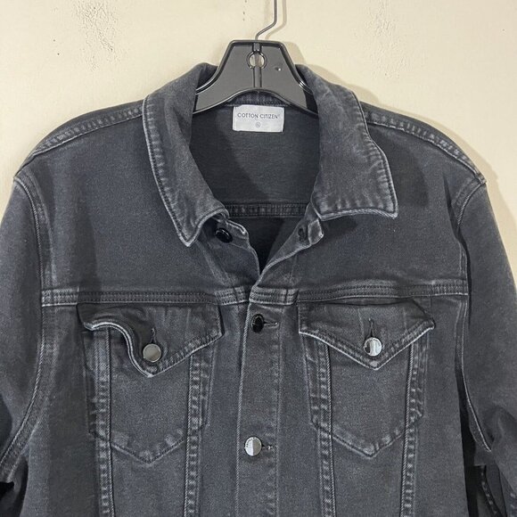 Cotton Citizen Trucker Denim Jean Jacket Womens Size XL Black - Picture 4 of 6